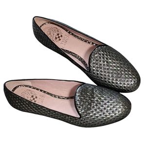 Vince Camuto Edmonton Women's pewter metallic loafer flat slip-on 6M/36